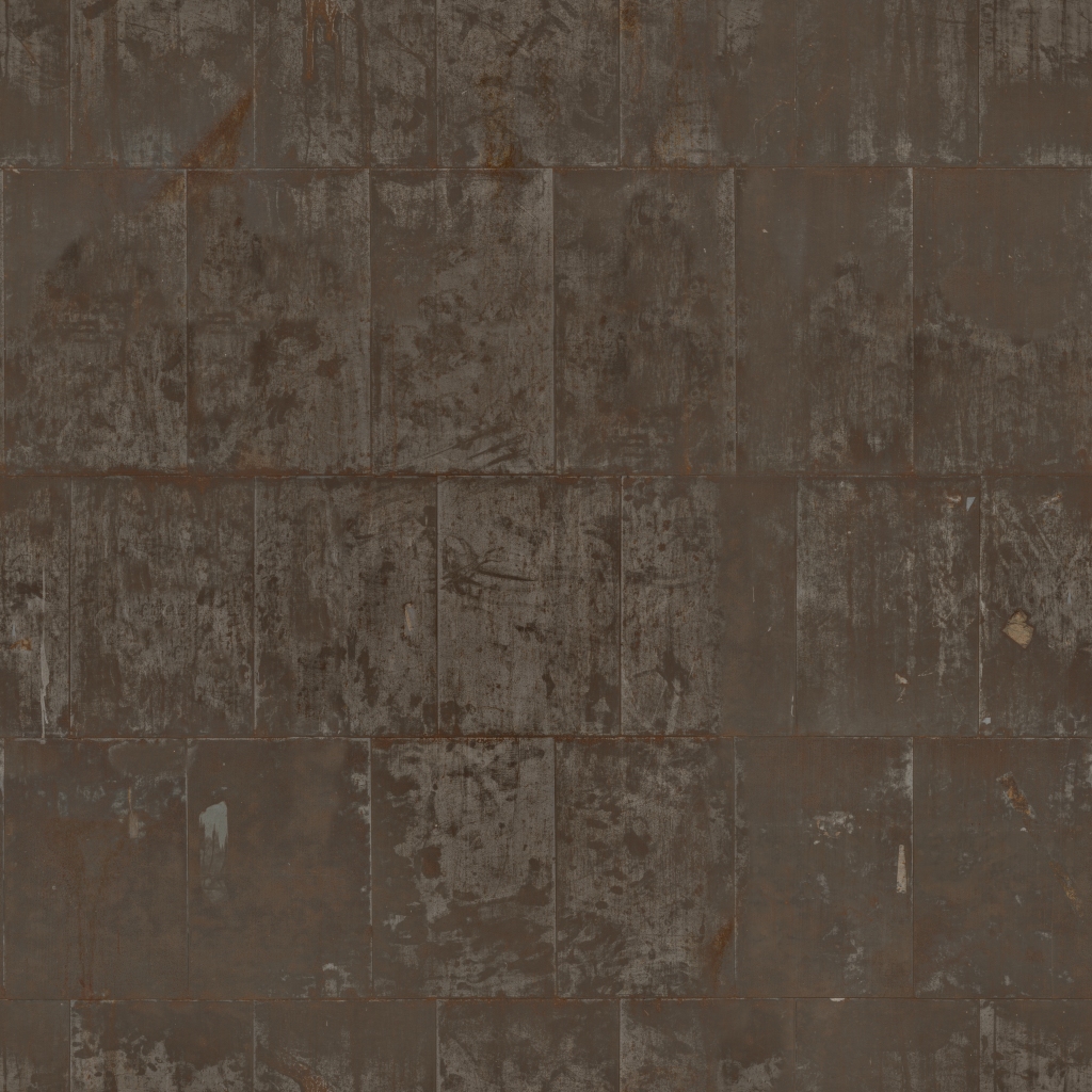 Blackened industrial metal material sample